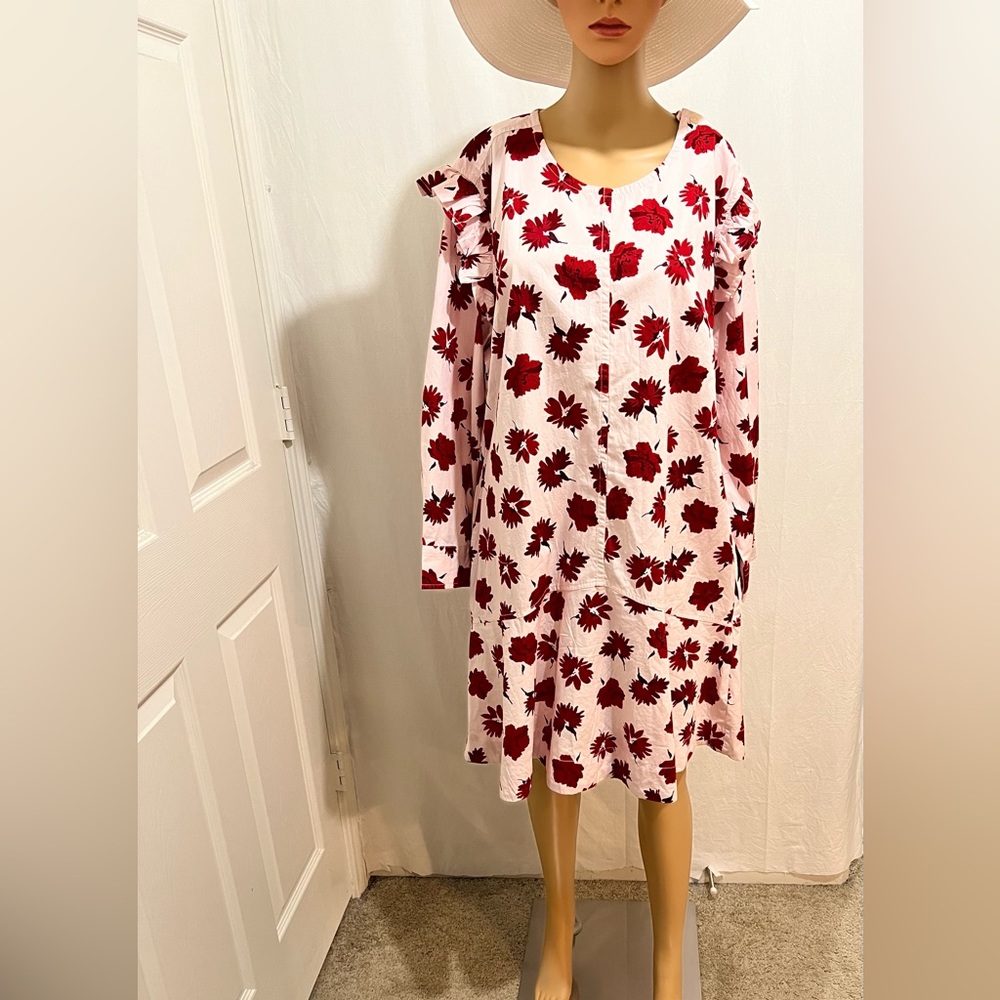 Free Assembly Women’s button shoulder Mini dress